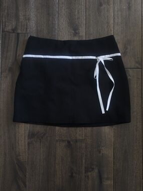 Black Lined Skirt with Satin Lining